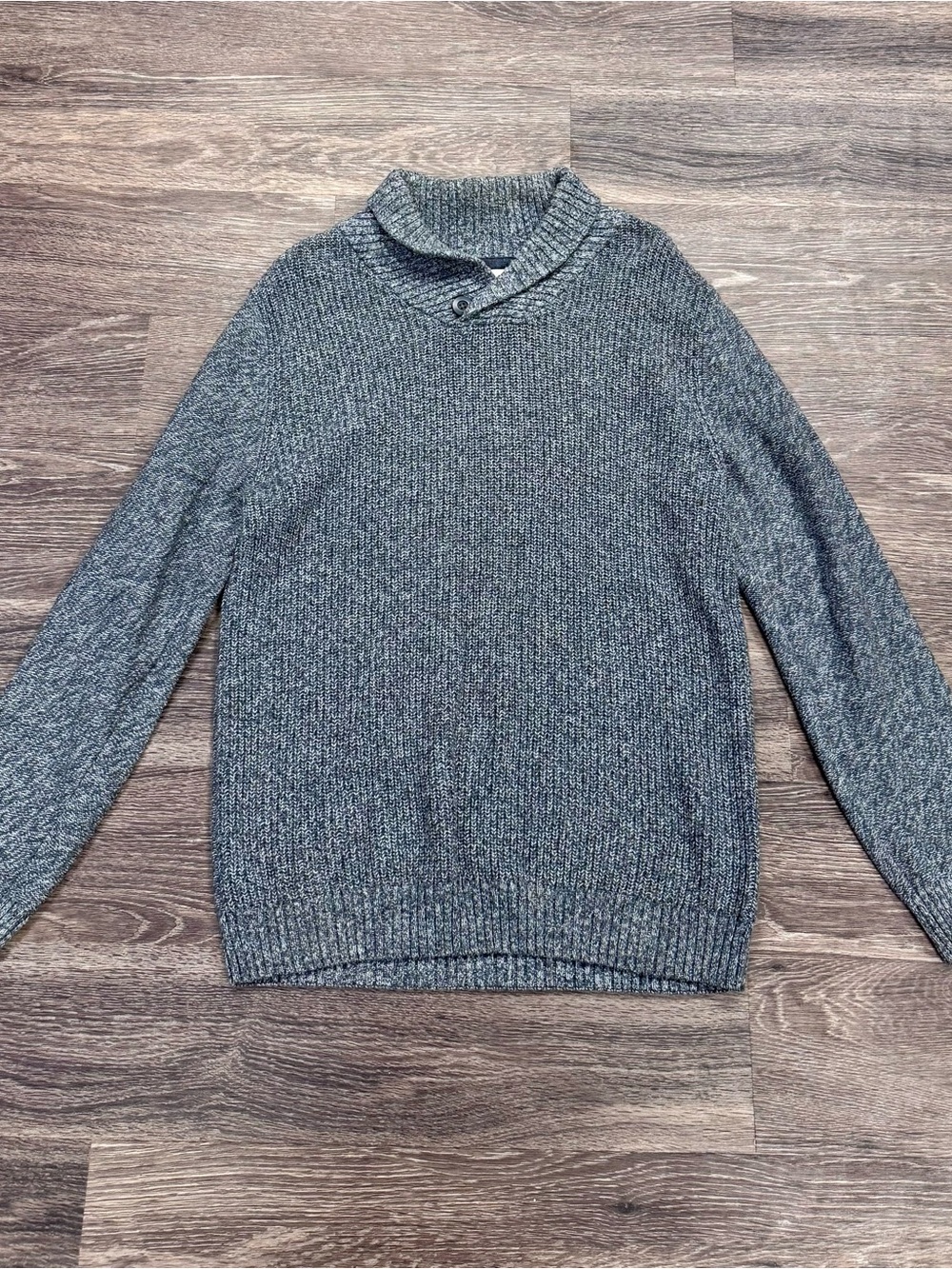 Urban Pipeline Shawl Collar Sweater Mens Large Gray Marled Cotton Blend